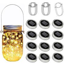 Coperchio per barattolo di vetro ad energia solare Inserto per stringa di fata Vite Lanterna a LED Luci Patio Giardino Bottiglia Portico Notte Decorazione della festa nuziale