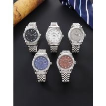 Classic Men's Quartz Watch High Quality Luxury Round Business Student Sport Wristwatch Relogio Stainless Steel Date Clock