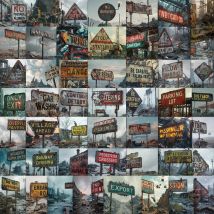 50PCS Apokalyptische Zeichen Aufkleber Minimalistischen Leinwand Bücher Graffiti Zimmer Raum PVC Kreative Café Skateboard Spaß Telefon Aufkleber ﻿