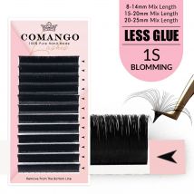 CoMango 0.03-0.10mm Matte Dark Black Easy Fan Lashes Volume Extension Mega Eyelashes Blooming Fans Eyelash Extension Cilios