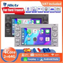 Radio samochodowe Hikity 2Din z Androidem do Forda Transit, Fiesta, Focus, Galaxy, Mondeo, Fusion, Kuga, odtwarzacz samochodowy, Carplay, Android Auto, GPS, WIFI