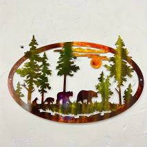 Haupt dekoration Metallkunst Wand dekoration Weihnachts hirsch Bär Weihnachts geschenk Szene Dekoration Eisen Handwerk Ornament Anhänger