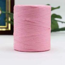 180M/rotolo di filato di rafia di cotone per maglieria a mano Cappelli estivi Borse lavorate a maglia all'uncinetto Filo di filato lavorato a maglia artigianale fatto a mano fai-da-te