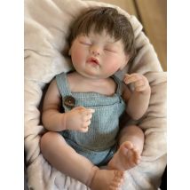 50cm bebés wieder geborener Vinyl junge mit verwurzeltem Haar handgemachte Soft Touch lebensechte wieder geborene Puppe wieder geboren Tam Silikon Bebek