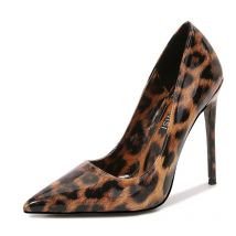 Frühling Benutzerdefinierte Sexy Spitz Frau Pumpen Mode Leopard Design Slip Auf 12CM Stiletto High Heels Frauen Kleid Schuhe WSH5030
