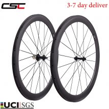 CSC 700C Racing Road bike carbon wheels Clincher tubeless T800 Toray Carbon Fiber 38mm 50mm 60mm