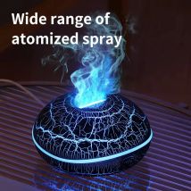 Neue Simulierte Flamme Luftbefeuchter Hause Bunte Nachtlicht Ultraschall Zerstäubung Kann Ätherisches Öl Kleine Aromatherapie Maschine
