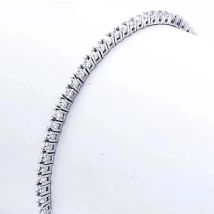 925 Sterling Silber vergoldet 18 Karat Roségold 16 cm bis 19 cm Tennisarmband 2,5 mm Zirkonia Jubiläumsgeschenk