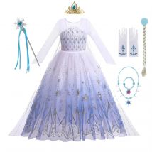 Costumi cosplay per ragazze Abiti da principessa Snow Queen, Costumi di carnevale per feste di Halloween Vestido, Abiti da principessa per ragazze, estivi