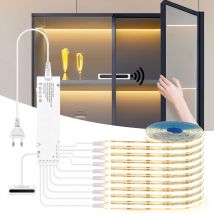 Intelligente Türnäherungssensor-Steuerung, LED unter dem Schrank, Lichter, 12 V, COB-Streifen, Vitrine, Kleiderschrank, Lampe, Hintergrundbeleuchtung für Zimmer, Küche