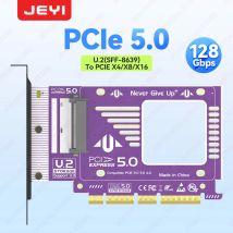 Convertitore JEYI PCIe da 5.0 a U.2 (SFF - 8639), espansione SSD GEN5 U.2 da 128 Gbps per PCIE X4/X8/X16, compatibile per PCIe 4.0/3.0/2.0.