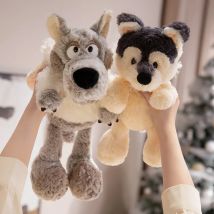 Simpatico lupo di peluche in abbigliamento di pecora Cappello che indossa un pinguino Adorabili animali di peluche Gorilla Husky per bambini Adolescenti Amanti degli animali