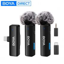 BOYA BOYALINK Un microfono lavalier wireless per iPhone serie 15/16 OPPO Samsung Xiaomi Go Pro SONY Fotocamere DSLR Registrazione Vlog