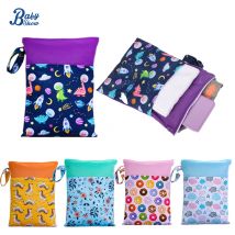 25*35 cm Waschbare Nass Trocken Windel Tasche Wasserdichte Schwimmen Tragen Taschen Doppel-reißverschluss Reise Nass Tasche für Baby windeln Menstruation Pads