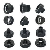 Adapter zbiornika IBC S60 x 1/2" 3/4' 1" 1.5 2" 63/75/80/100mm Złącze gwintowe Ton Barrel Connect 1000 litrów Złączka zbiornika IBC