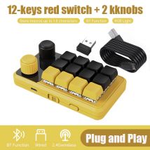 Programmazione Macro Manopola personalizzata Tastiera RGB 3 tasti Copia incolla Mini pulsante Photoshop Tastiera da gioco Meccanica Hotswap Macropad