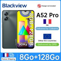 Blackview A52 Pro [nessun caricabatterie UE] 8 GB (4 + 4) Smartphone da 128 GB Schermo HD + da 6,5 pollici 5180 mAh 13 MP 4G Android 13 Telefono cellulare Dual SIM