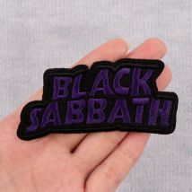 Black Embroidered Patches For Clothing Thermoadhesive DIY Jackets Iron on Patches For Clothes Halloween Sew Stickers