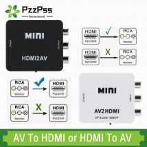 Convertitore scaler video compatibile HDMI a AV RCA CVSB L/R Supporto scatola NTSC PAL HD 720P/1080P Adattatore AV RCA a HDMI compatibile