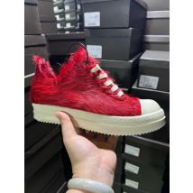 Ro Luxus Herren Schuh Rose Rot Pferdehaar Damen Low Top Freizeitschuhe Klassischer Sneaker Rotes Rosshaar Weiße Wildleder Sneakers