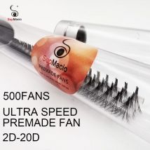 Ultra Speed Promade Lashes 500 Fans Ultra-Speed Rapid Premade Volume Fans C/D Curl Sharp Narrow Stem