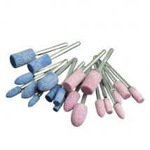 10Pcs 3mm Handle Flint Grinding Wheel Grinding Head Blue/Pink Polishing Head Flint Pneumatic Electric Tool Accessories
