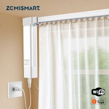 Zemismart WiFi Smart Vorhangmotor Maßgeschneiderte elektrische Vorhangschiene mit RF-Fernbedienung Arbeiten mit Tuya Alexa Echo Yandex Alice Voice