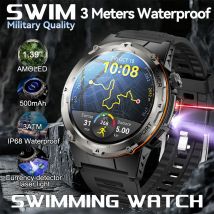 2026 NEUE 3ATM Wasserdichte Militär Smartwatch Outdoor Sport Fitness Tracker Gesundheit Monitor BT Anruf NFC 365 nm UV + infrarot Uhr