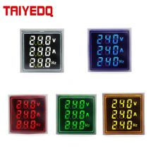 LED Digital Spannung Strom Hertz Quadratische Anzeige Panel Meter Loch 22mm Mit 0-100ACT Voltmeter Amperemeter Frequenz