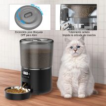 Alimentatore automatico per animali domestici Distributore automatico di cibo per gatti da 4 litri Alimentatore timer per cani e gatti resistente agli insetti con controllo intelligente