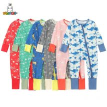 Michley Weihnachten Baby Stram pler Bambus Cartoon Hai Auto Neugeborene Kleidung Footies Overalls Bodysuit Pyjama für Jungen Mädchen 0-24m