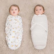 Baby-Schlafsack aus 100 % Baumwolle für Neugeborene, Extrakt, Umschlag, Wickelkokon, Babydecke, Pucktuch, Schlafsack für Babys