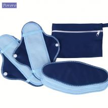 8pcs Reusable Soft Polar Fleece Sanitary Napkin Waterproof Washable Daily Pads Panty Liner for Maternity and The Elderly Leakage