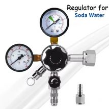Regulador profesional de Co2 de agua de soda, regulador de cilindro de botella de soda de 0-160 Psi, válvula de control independiente, carbonatado estable W21.8