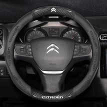 Coprivolante in pelle antiscivolo da 38 cm in fibra di carbonio per Citroen C1 C2 C3 C4 C5 C6 C4L Berlingo Picasso Aircross Sega Elysee