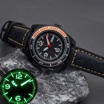 Mod samurai schwarz serie srpe39k1 srpf79k1 herren uhr c3 luminou 316l edelstahl saphirglas mit nh35 nh36 automatik