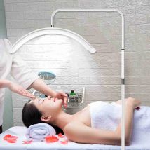 Luce video a LED a mezza luna con temperatura bicolore 3200K-5600K con supporto per lampada da pavimento regolabile