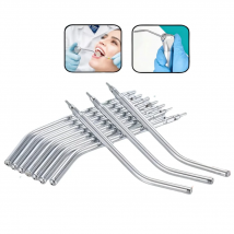 10PCS Dental 3-Way Syringe Tips, Stainless Steel Air Water Spray Nozzle for Triple Syringe, Replacement Parts for Dental Chair