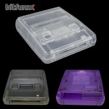 Bitfunx SFC Replacement Case Transparent Shell For Super Famicom Console Super NES Game Console