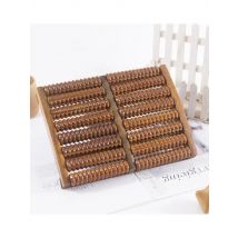 Eight rows solid wooden roller foot massager pedicure machine foot brush wooden feet meridians foot massager