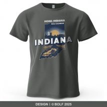 2026 Indiana Bedrucktes Herren-T-Shirt aus 100 % Baumwolle, übergroße Harajuku-Grafik-T-Shirts für Damen, Tops, T-Shirts, lässige Streetwear