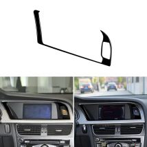 Auto Weiche PVC Kunststoff Navigation Panel Äußere Rahmen Trim Abdeckung Klavier Schwarz Für Audi A4 B8 2009 2010 2011 2012 2013 2014 2015 2016