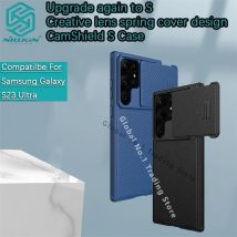 Per Samsung Galaxy S23 Ultra Nillkin Camshield S Custodia con lente per finestra scorrevole Custodia per telefono a molla TPU + PC