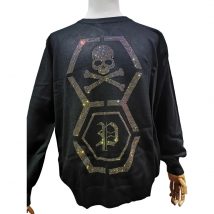 Actual Item Shown  Men's Rhinestone Anime Graphic Long Sleeve Hoodie Casual Streetwear Diamond Drill Sweatshirt