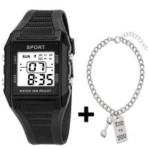 Orologio digitale a LED impermeabile per uomo, adolescenti, militari, sport all'aria aperta, orologio da polso elettronico per uomini, studenti, ragazzi