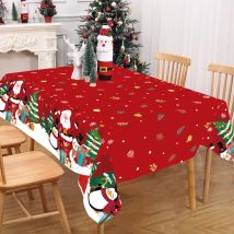 Weihnachten PE Tischdecke Frohe Weihnachten Dekoration für Zuhause 2024 Navidad Kerst Weihnachtsdekoration Noel Kerst Frohes Neues Jahr Geschenk 2025