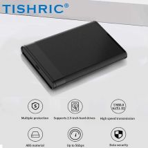 TISHRIC Festplattengehäuse 2,5 Zoll SSD Sata zu USB C Typ C Externes Festplattengehäuse HDD-Gehäuse 2'5 für Gaming-Computer