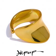 Yhpup 1pc Mode minimalist isch breit Sterling silber glatt geometrisch ins kein Ohrloch konkave Clips auf Ohrringe Charms Schmuck Geschenk