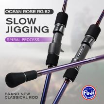 CYLIUS OCEAN ROSE Light Sea Canna da pesca jigging lento 1.85/1.88m 2 sezioni Fuji Ring 30T + 24T Canna da spinning Baicasting in fibra di carbonio
