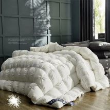Steppdecke aus 100 % weißer Gans-/Entendaunen, hochwertige Fünf-Sterne-Hotel-Twist-Blumen-Bettdecken, Bettdecken aus 100 % Baumwolle, luxuriöse Decke